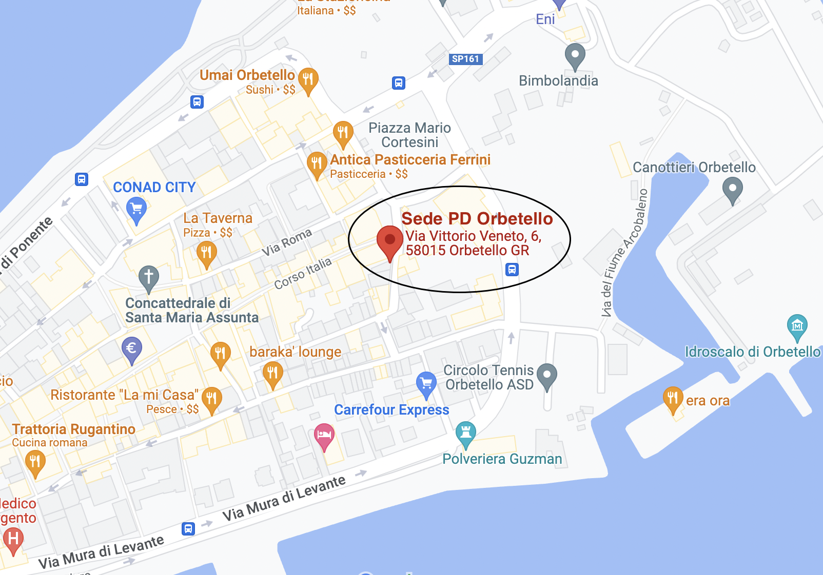 Mappa Sede PD